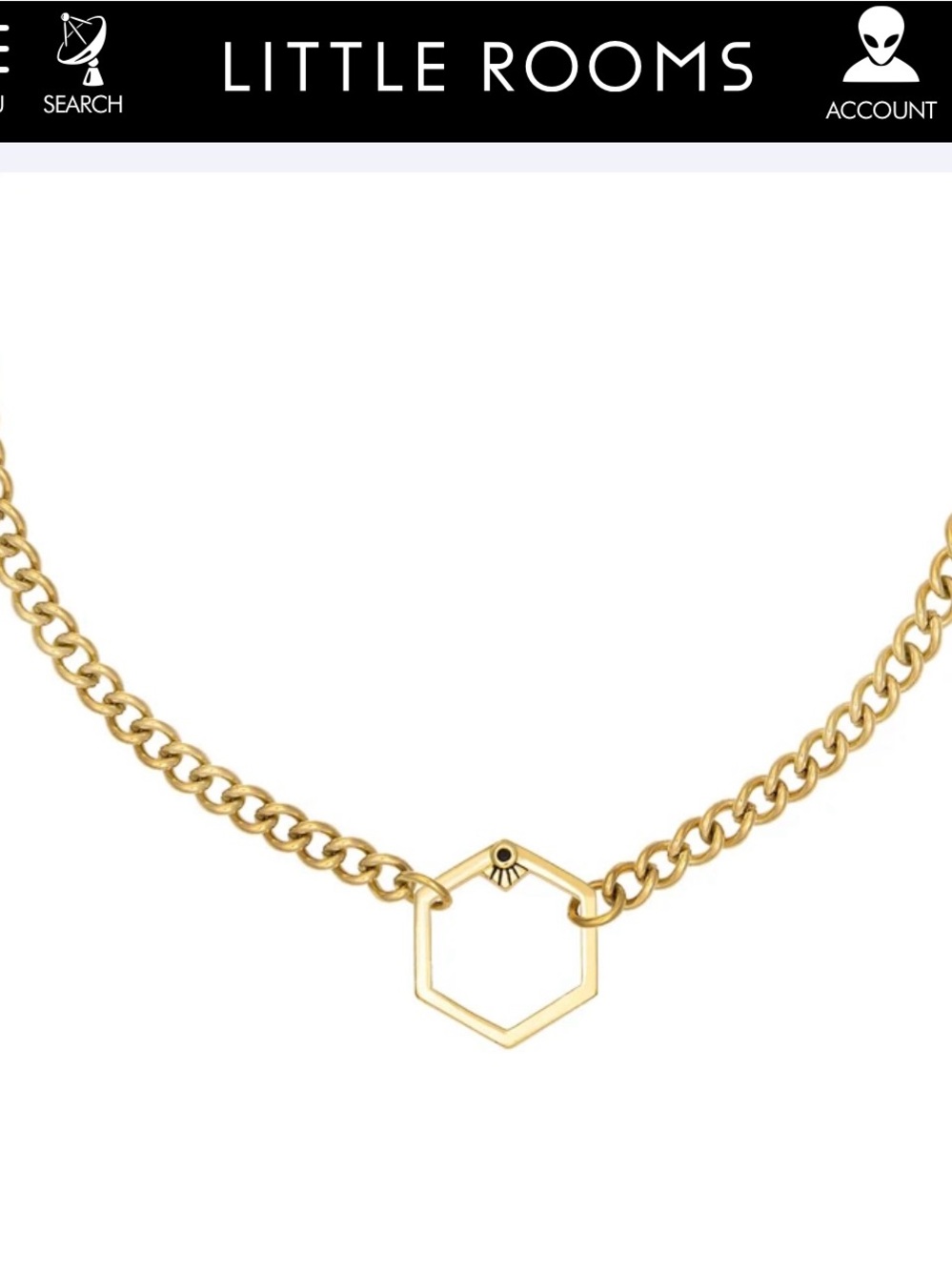 Little Rooms Portal Necklace with Charm Letter ‘M’ Charm